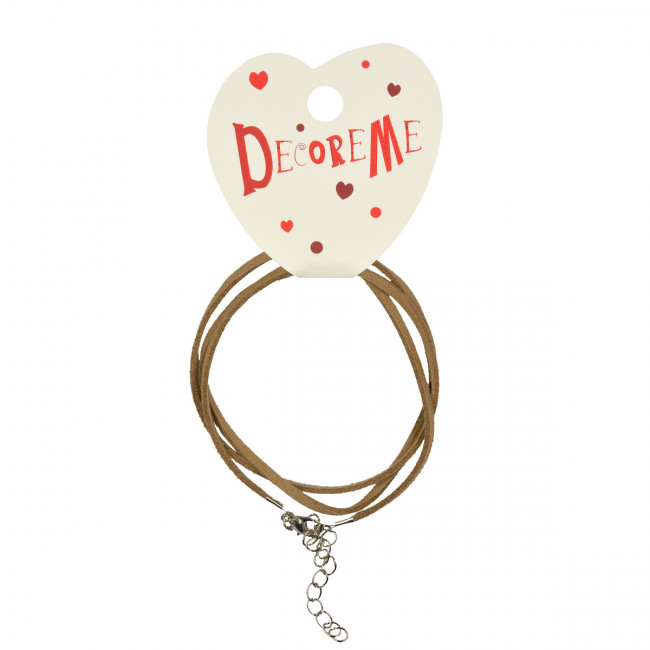 Шнурок 60см с застежкой из искусственной замши, ассорти, BV/2-155/02 (15)