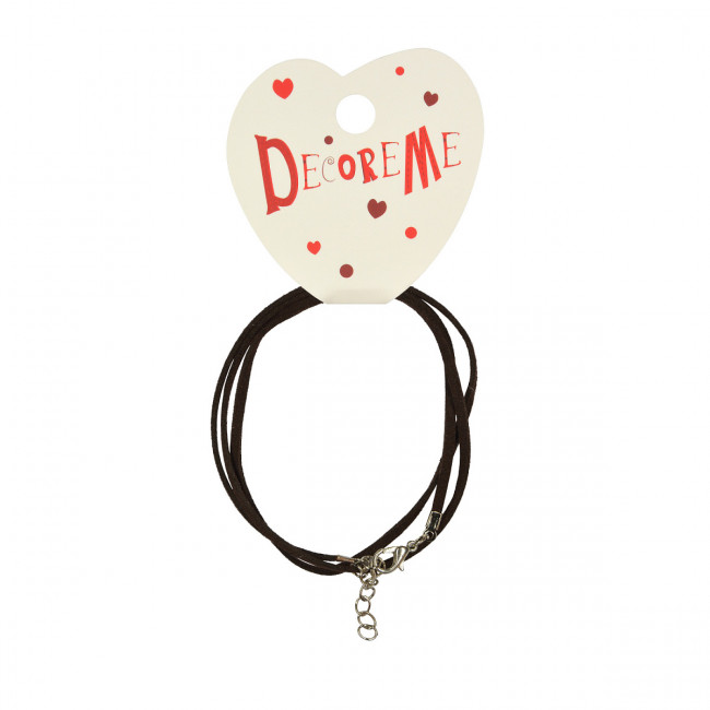 Шнурок 60см с застежкой из искусственной замши, ассорти, BV/2-155/02 (15)