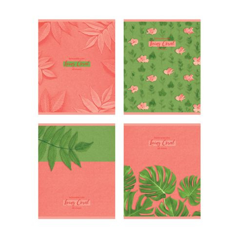 Тетрадь общая А5 скоба 48л. одна линия "Green&Coral" (ассорти) BG (4/56) Тетрадь общая А5 скоба 48л. одна линия "Green&Coral" (ассорти) BG (4/56)