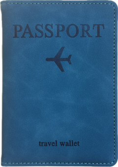 Обложка на паспорт WENZER OFFiCE, Passport "Travel wallet", на резинке, бирюзовая, эко кожа