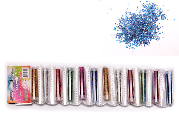 Блестки для декоративных работ ( с золотом и серебром) , в тубах ASMAR (12) Блестки для декоративных работ ( с золотом и серебром) , в тубах ASMAR (12)