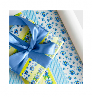 Бумага оберточная 10м х 68,5см, "Анютины глазки"