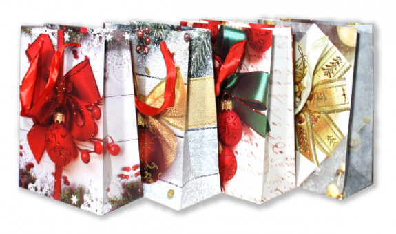 Пакет подарочный  26*32*10см "Новый год-2" с блеском, Asmar (12)