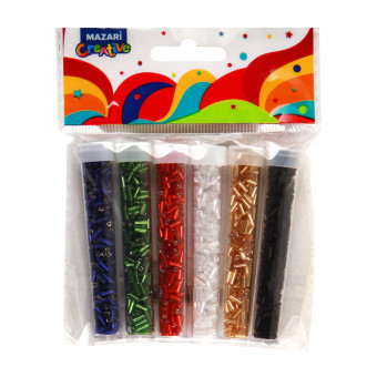 Набор бисера 3 мм 6цв x 7 г, Mazari/M-20032 (24)