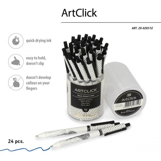 Ручка шариковая 0,5мм синяя «ArtClick. Девушка с косичкой», автоматическая, BV/20-0281/12 (24) Ручка шариковая 0,5мм синяя «ArtClick. Девушка с косичкой», автоматическая, BV/20-0281/12 (24)