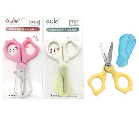 Ножницы детские CJ-243/CE-238 115мм "С ушками" в пластик чехле, на блистере OL-2102 (4/24/480) Ножницы детские CJ-243/CE-238 115мм "С ушками" в пластик чехле, на блистере OL-2102 (4/24/480)