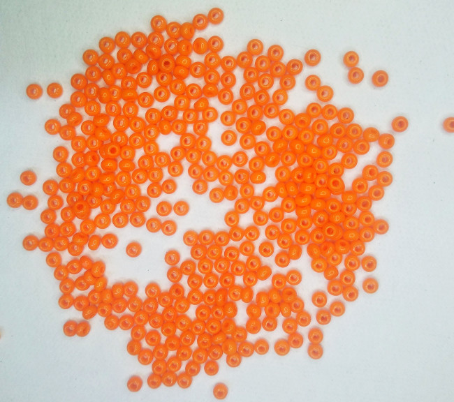 Бисер "ASMAR" размер №6, вес: 50 г, оранжевый матовый