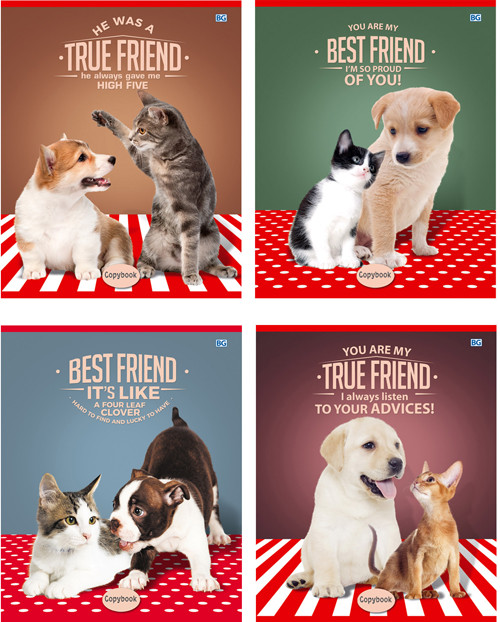 Т5ск48 3954 Тетрадь ученическая 48 л. в клетку "Лучшие друзья" (ассорти) (BG) (10/80) Т5ск48 3954 Тетрадь ученическая 48 л. в клетку "Лучшие друзья" (ассорти) (BG) (10/80)