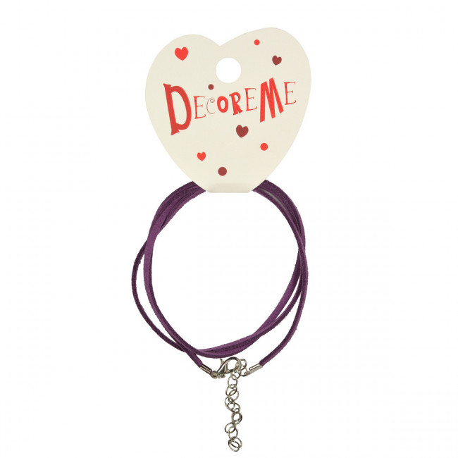 Шнурок 60см с застежкой из искусственной замши, ассорти, BV2-155/03 (15)