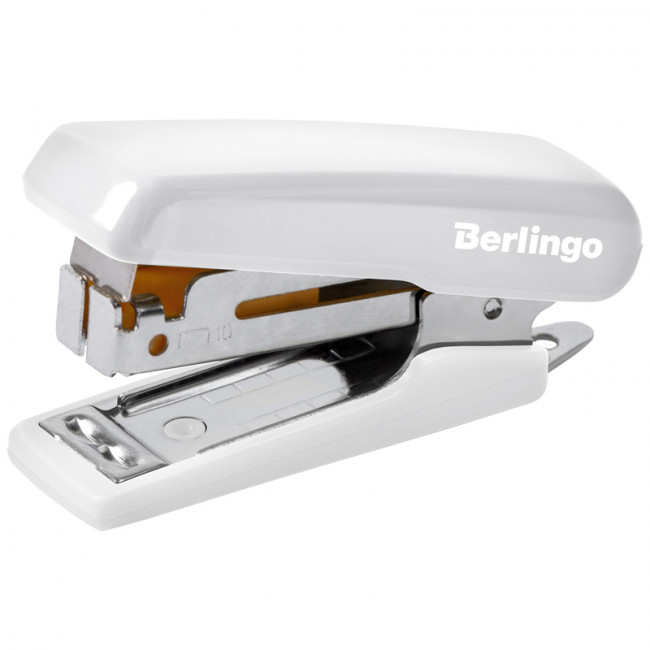 Мини-степлер №10 Berlingo "Comfort" до 10л., пластиковый корпус, белый Мини-степлер №10 Berlingo "Comfort" до 10л., пластиковый корпус, белый