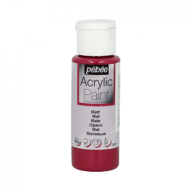 Краска 59мл акриловая матовая, для декора, сливовый, Acrylic Paint PEBEO/97822 Краска 59мл акриловая матовая, для декора, сливовый, Acrylic Paint PEBEO/97822