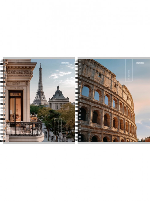 Тетрадь 80 клетка "Красивая архитектура - 12", на гребне, Проф-Пресс/80-8964 (4/56)