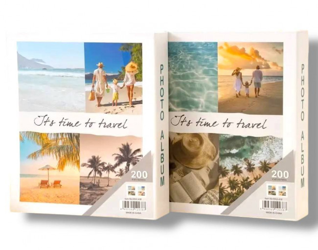 Фотоальбом 26 х 20 х 5см на 200 фото 10х15 см "Время путешествовать", MiC/MX2-438/2438