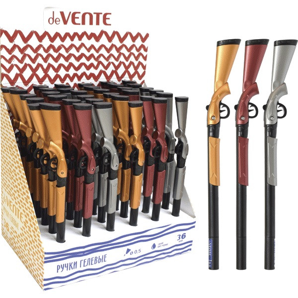 Ручка гелевая синяя "deVENTE. Gun" с корпусом в форме ружья, d=0,5 мм, сменный стержень (48)