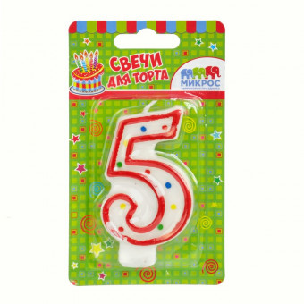 Свеча "Цифра 5. Красное Ассорти" 7,5 см, Микрос/Ч02517 (24) Свеча "Цифра 5. Красное Ассорти" 7,5 см, Микрос/Ч02517 (24)