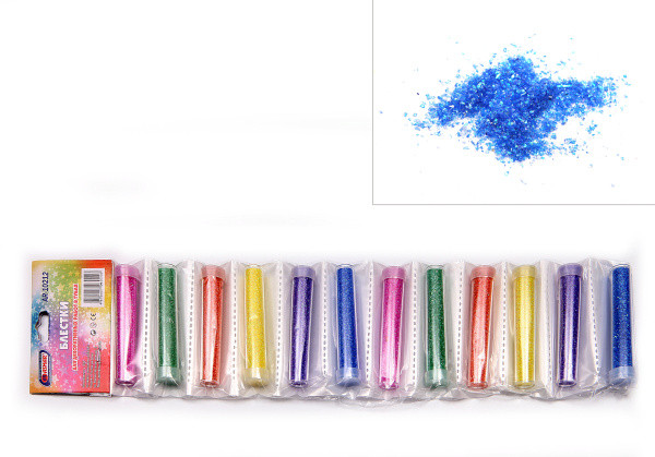 Блестки для  декоративных работ , в тубах ASMAR (12)