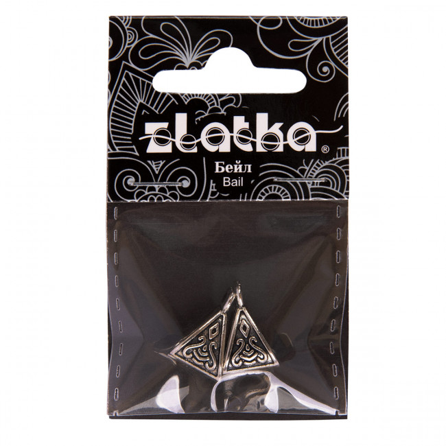 Бейл 1 x 1.5см, №01 античное серебро, 2шт, Zlatka/MFK-05 №01