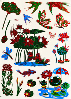 Наклейка RD цветная фольга HS 20*28 HS-017