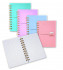 Блокнот А6 70л клетка, с пластиковой обложкой, на спирали, 4 цв, Asmar/AR-139
