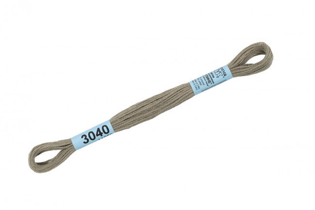 Нитки для вышивания "Gamma"    мулине  ( 0820-3070 )  100% хлопок     8 м №3040 болотный