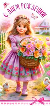 Конверт для денег "С Днем рождения!", 90-1661 (10)