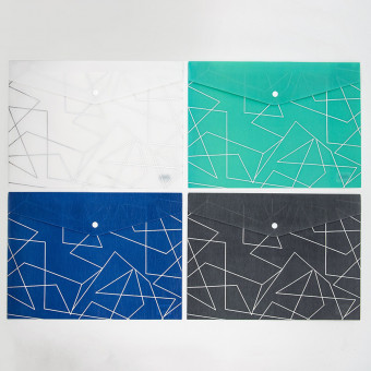 Папка А4 пластиковая, на кнопке "Geometry", MAYLOTT/JL-D0022 (12)