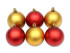 Набор новогодних красных и золотых матовых ёлочных шаров "Бархат" 6 см  (6 шт.) НУ-6981