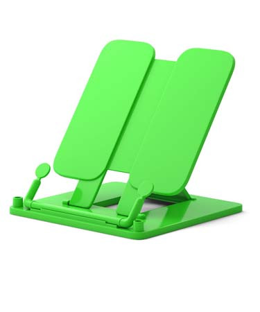Подставка для книг Er.Krause  Neon Solid, цвет зеленый 53529 пластиковая (1/8)