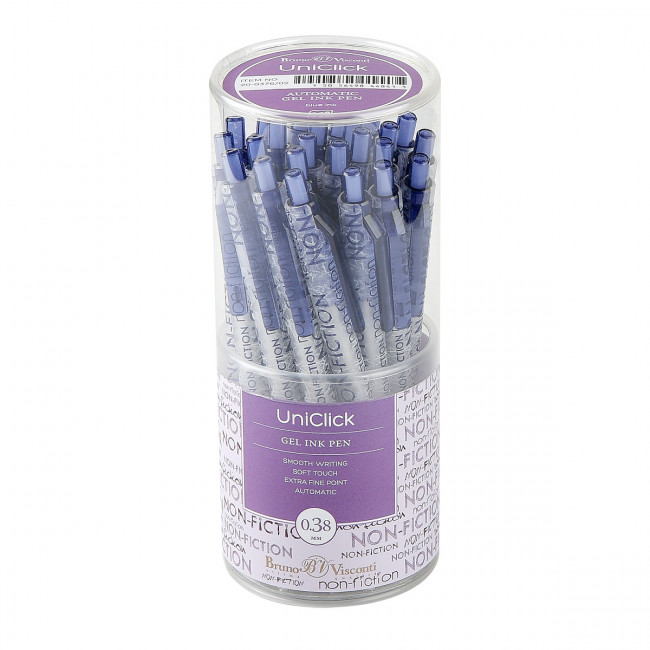 Ручка автоматическая гелевая 0,38мм синяя "UniClick. Non-Fiction", BV/20-0376/02 (24) Ручка автоматическая гелевая 0,38мм синяя "UniClick. Non-Fiction", BV/20-0376/02 (24)