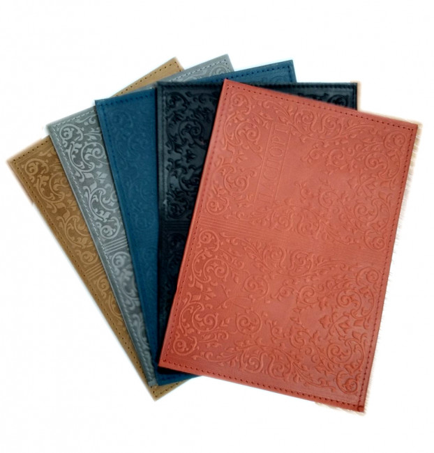 Обложка на паспорт из нат. кожи краст тиснение Цветы  кож. клапана WENZER OFFiCE