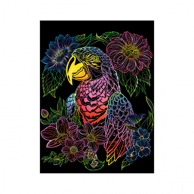 Гравюра 20 x 25,5см "Попугай в цветах", Hobbius/SGHM №05 Гравюра 20 x 25,5см "Попугай в цветах", Hobbius/SGHM №05