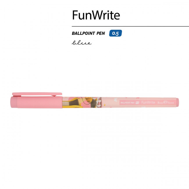 Ручка шариковая 0,5мм синяя "FunWrite. Городская прогулка. Бигль", BV/20-0212/76 (24)