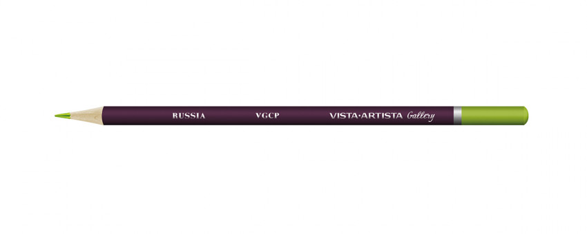Карандаш цветной художественный заточенный 609 ярко-зеленый, Gallery VISTA-ARTISTA/VGCP 609 (6)