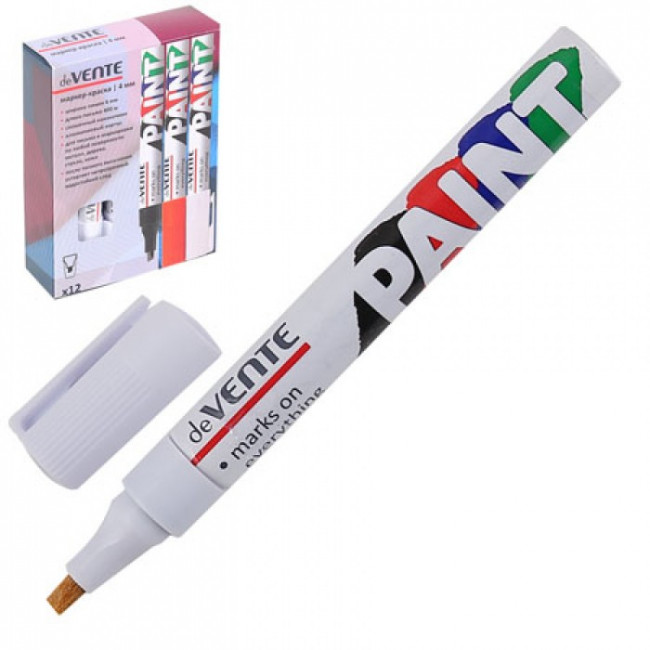 МАРКЕР-КРАСКА "DEVENTE" Белый ДЛИНА ПИСЬМА 400 М НИТРО-ОСНОВА, СКОШЕННЫЙ (12) МАРКЕР-КРАСКА "DEVENTE" Белый ДЛИНА ПИСЬМА 400 М НИТРО-ОСНОВА, СКОШЕННЫЙ (12)