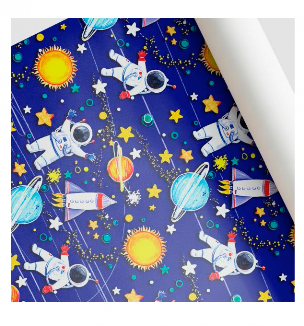 Бумага оберточная 1м х 68,5см, "Спэйс"