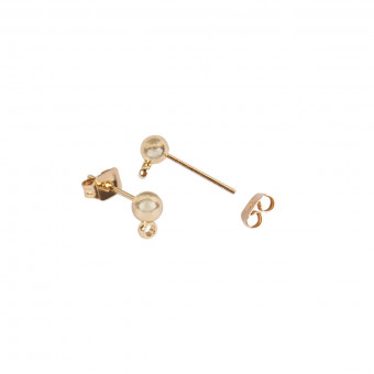 Швензы "гвоздики" 15мм, 2 шт, №04 под золото, Zlatka/DC-075 04