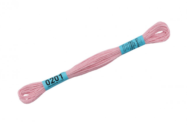 Нитки для вышивания "Gamma"    мулине  ( 0001-0206 )  100% хлопок     8 м №0201 св-розовый Нитки для вышивания "Gamma"    мулине  ( 0001-0206 )  100% хлопок     8 м №0201 св-розовый
