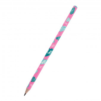 Карандаш 2мм НВ чернографитовый "HappyGraphix. Сердечки. Эмоции. Бирюза", BV/21-0030/45 (50)