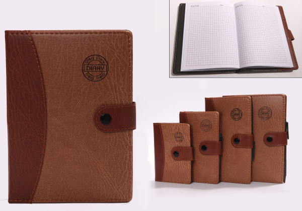 Записная книжка 12,5*9 70л, на кнопке, коричневая, Asmar Записная книжка 12,5*9 70л, на кнопке, коричневая, Asmar