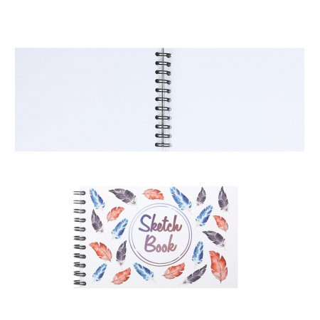 Блокнот для эскизов/скетчбук А6 (100*140) 60л 100г/м2 обл мягк карт дв спир Sketchbook жест подлож 2620