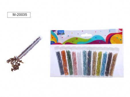 Набор бисера 4 мм 12цв x 7 г, Mazari/M-20035 (12) Набор бисера 4 мм 12цв x 7 г, Mazari/M-20035 (12)