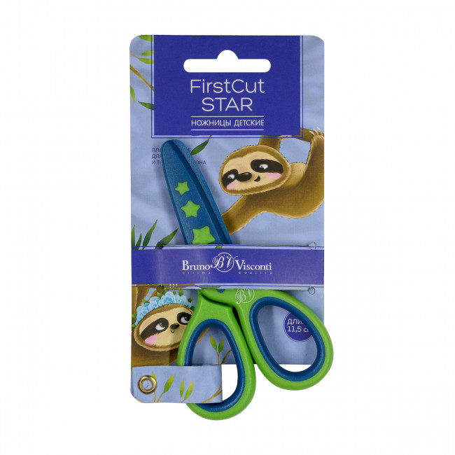 Ножницы детские 11,5см "Firstcut star", пластиковые лезвия и ручки, BV/60-0048 (12) Ножницы детские 11,5см "Firstcut star", пластиковые лезвия и ручки, BV/60-0048 (12)