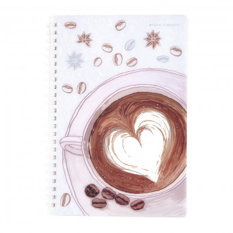 Тетрадь А5 60л клетка на гребне "Счастье в кофе. Cappuccino", BV/7-60-1268/02 (20)