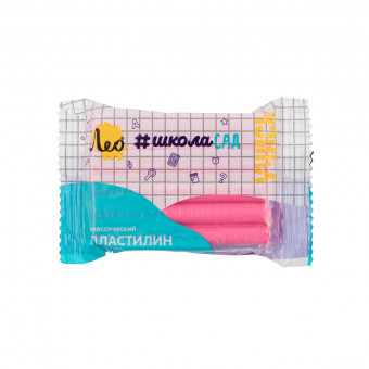 Пластилин классический 50г "Учись", розовый, ШколаСад Лео/LMC-50 (10)
