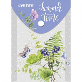 Папка А6- "Summer time" на кнопке, 150 мкм, непрозрачная с рисунком, deVENTE/3079190 (12)