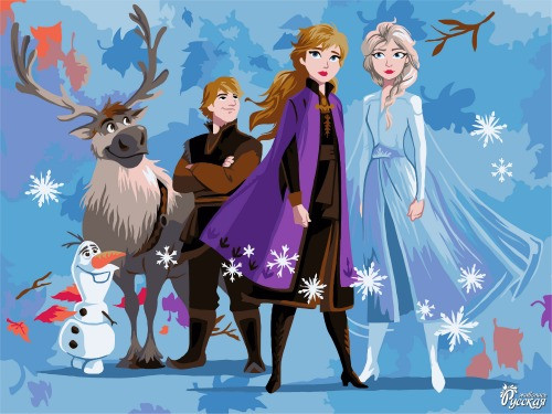 Набор для творчества "Рисование по номерам". DS035  Холодное сердце 2, 30 x 40