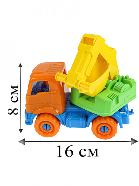 Машинка экскаватор "Ярослав" 16 см, оранжевый, Рыжий Кот/И-2805