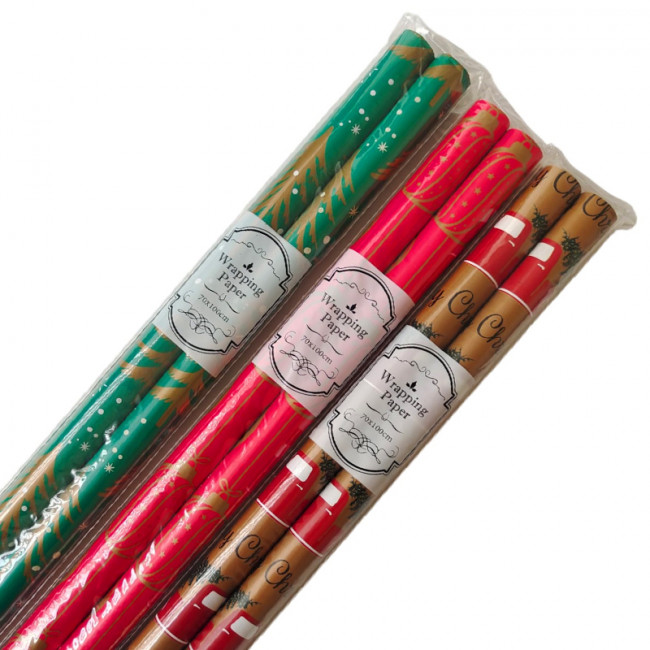 Бумага подарочная 70*100см "Новый Год", набор 2шт, MAYLOTT/4528 Бумага подарочная 70*100см "Новый Год", набор 2шт, MAYLOTT/4528