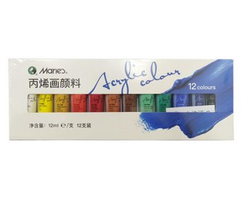 Краска  акрил. 12 цв. DB-1096 в пластиковых тюбиках по 12мл, в к/кор A-8312 Maries (1/12/48) Краска  акрил. 12 цв. DB-1096 в пластиковых тюбиках по 12мл, в к/кор A-8312 Maries (1/12/48)