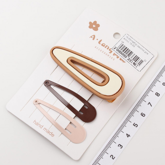 Набор заколок для волос, 3 шт, 16-69